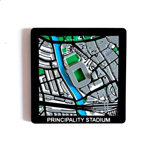 Principality 3D Printed Stadium Map, Rugby Fan Decor - Etsy