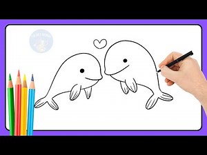 How to Draw a Dolphin 🐬 | Easy Step by Step Drawing for Kids | Color’s Artbox