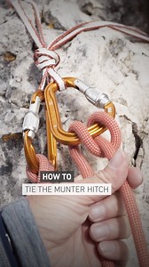 🧗‍♂️ KNOT TECHNIQUES: MUNTER HITCH Watch the video to learn how to tie the Munter hitch! The Munter hitch, a type of safety hitch, is technically not a knot but a brake loop. It’s used to protect the lead and follower and for lowering your climbing partner. This hitch works best with a pear-shaped HMS carabiner. ➡ Stay tuned for our upcoming video tutorials on all the essential knots for alpine climbing. #alpineclimbing #multipitch #knots #munterhitch #knottechnique #howto | ORTOVOX