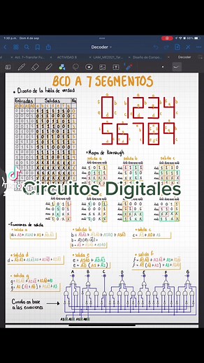 Diseño de Decodificador BCD a 7 Segmentos en Circuitos Digitales