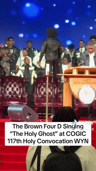 The Brown Four Brother singing The Holy Ghost with COGIC International Youth Choir on World Youth Night. 11/08/25. #HolyConvocation2025 #ThemSanfordBoys #COGIC #117holyconvocation #DerrickSanfordJr