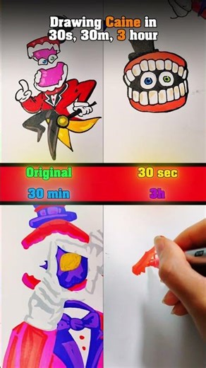 Drawing Caine from Digital Circus [ Time Drawing Challenge ] #shorts #digitalcircus #art