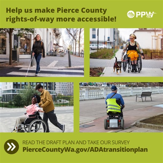 140 reactions · 28 shares | We need you help! Pierce County is focused on improving access in the public rights-of-way with the Americans with Disabilities Act (ADA) Transition Plan for Public Rights-of-Way and our draft update is ready for your input. Review the proposed plan and provide your feedback today. Get started at www.piercecountywa.gov/adatransitionplan. | Pierce County | Facebook