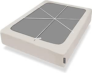 Bedecor 4-9 Inches Box Spring Cover Full Size Taupe with Stretchy Fabric Bed Frame Cover Wrap Around 4 Sides Elastic Bed Skirt Alternative Boxspring Cover Full/Full XL