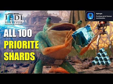 100 Priorite Shard Guide - ALL Locations FAST - Splurgle Trophy | Star Wars Jedi Survivor
