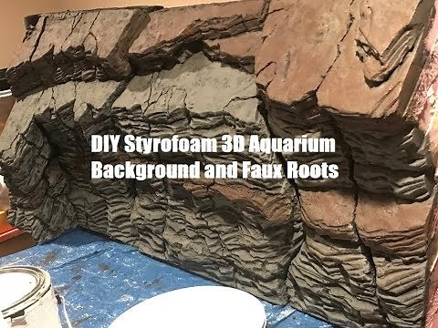 DIY Styrofoam 3D Aquarium Background plus DIY Faux Sycamore Roots (75G Build Update)