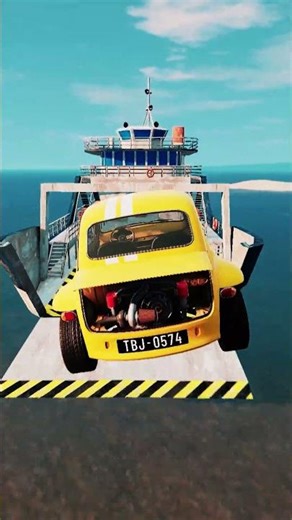 Old Cars vs Boat Jump – Who Survives the Landing?