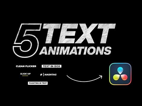 DaVinci Resolve 5 Text Animations in Fusion