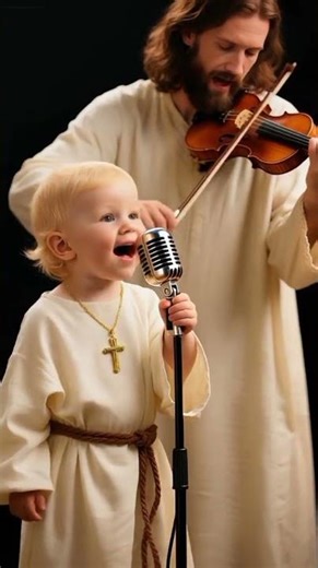 The Angel sang alongside Jesus