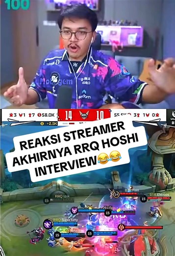 REAKSI STREAMER AKHIRNYA RRQ HOSHI INTERVIEW😂😂.#fyp #rrqhoshi #MLBBALLSTAR #MobileLegendsBangBang #MLBB