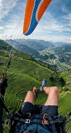 Gopro Paragliding Rice Terraces