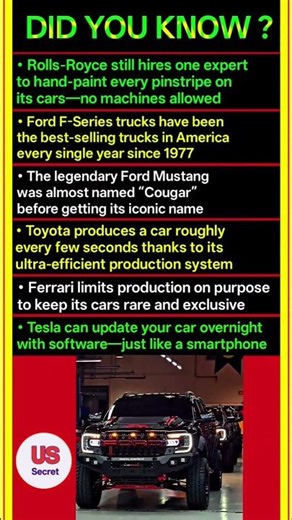 Crazy Car Secrets You Didn’t Know 🚗