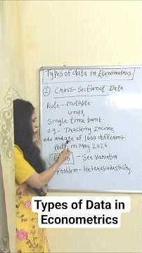 Types of Data in Econometrics #economics #ugcnet #typesofdata #econometrics