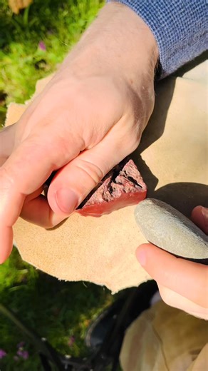 34K views · 355 reactions | Making a Red Jasper Arrowhead! #survival #primitive_technology #primi... | Lava Bladez | Facebook