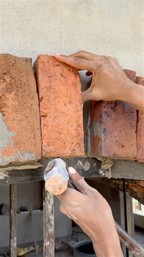 How to Do Round Shape Window Brick Work #viral