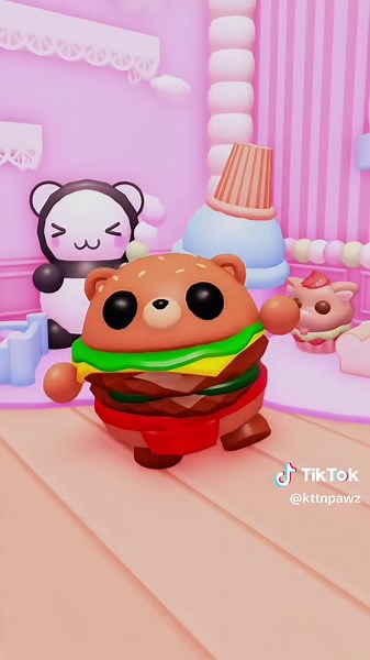 the new burger bear is so cute,, I NEED A MEGA PLS || #adoptme #adoptmeupdates #burgerbear #roblox #fyp