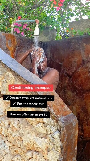 2K views · 15 reactions |  #afrochicnaturals conditioning shampoo cleanses hair without stripping off natural oils hence suitable for the whole family- for high porosity hair, relaxed hair, damaged/weak/dry hair, sensitive scalp and babies. On offer sale @650 #shampoo #moisture #afro #healthyhair | Edith Njagi | Facebook