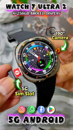 5G Android Watch 7 Ultra 2 | SimCard+LTE 8+256GB Camera #shorts #ytshorts #shortsfeed #viralvideo