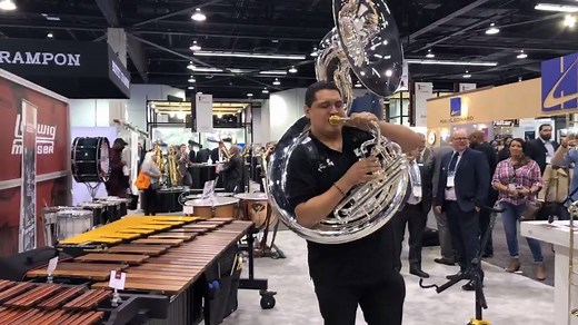 11K views · 80 reactions | 20k sousaphone being performed at the Conn-Selmer booth at NAMM. | Conn Selmer | Facebook