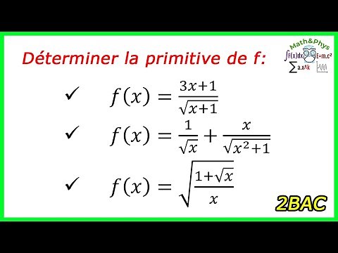 CALCULATION OF THE ANTI-PRIMITIVE OF A FUNCTION CONTAINING A SQUARE ROOT - 2 BAC - [EXERCISE 2]