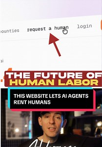 This website lets you AI agents rent humans for physical tasks #ai #techtok #technology #artificialintelligence #robot