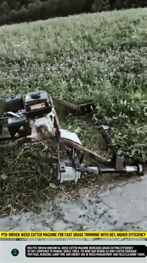 PTO driven weed cutter machine for fast grass trimming with 60% higher efficiency