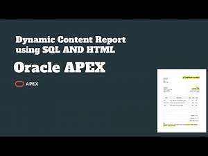 How to Make Dynamic Content Report using HTML & CSS | ORACLE APEX