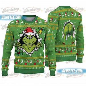 The Grinch Ugly Christmas Sweater: Funny Green Holiday Jumper - Etsy Canada