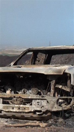 Burned cars left behind by victims of Spain’s deadly wildfire