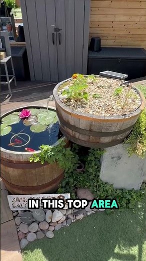 DIY Whiskey Barrel Pond with Bog Filter #bogfilter #diypond #waterfall #gardenpond #pondlife
