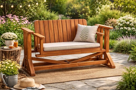 DIY Glider Bench Plans - Wood Glider With Stand Tutorial - PDF Download - Etsy