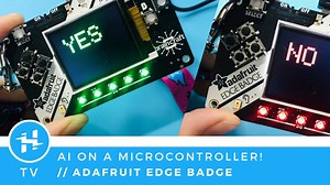 EDGE BADGE at the Arm AIoT Dev Summit @arm #ArmAIoTDevSummit #AIoT #Arm @hacksterio @glowascii @TensorFlow #TFLite @arduino