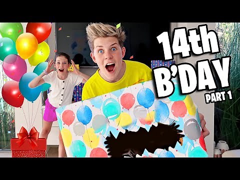 DON'T SMASH THE WRONG BIRTHDAY BOX!! Prezley's 14th Birthday PART 1