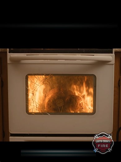 Is your turkey on fire? Fight the urge to open that oven door! Opening the door feeds oxygen to the fire. If you have an oven fire, remember: Keep the door CLOSED. Turn off the oven. Wait for the fire to be completely out before opening the oven door. If you are unsure or the fire doesn't go out, keep the door closed, get out of the house and call 911. | South County Fire