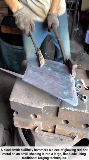 The process of forging a blade by hand