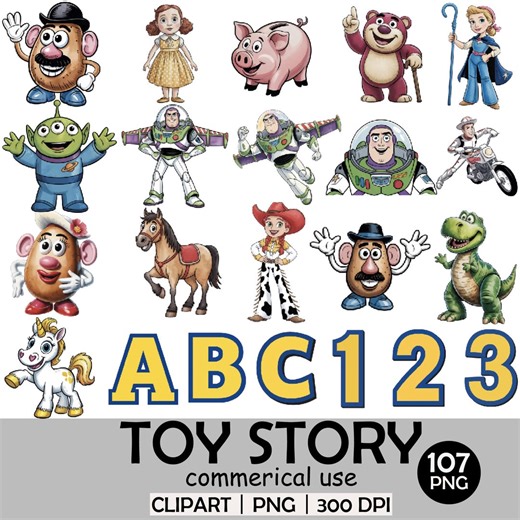 Toy Story Clipart Bundle | 107 PNG Illustrations, Transparent Background (digital Download) - Etsy