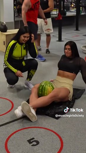 Watermelon Crush: Muscle Flexing Challenge