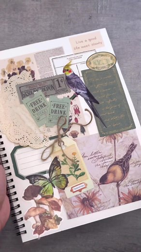 Vintage Scrapbooking Journaling ASMR with Maria Larking