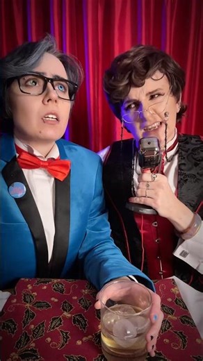 VOX TELLS ALASTOR NEVER TO SAY THAT #hazbinhotel #hazbinhotelcosplay #vox #alastor #murdermedia