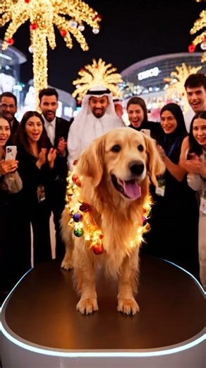 This Golden Retriever Entered an AI Capsule… The Christmas Result Is Adorable 🎄🐶