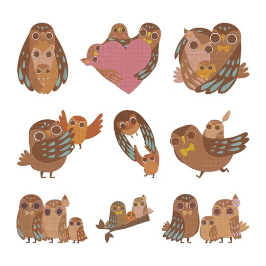 Owl Baby Bird Family Embroidery Design, Baby Owl Bird Machine Embroidery File, 9 Design, 9 Size, Instant Download - Etsy Canada