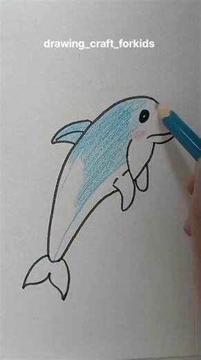 easy dolphin drawing🐬🐬| how to draw a dolphin | sea animal drawing