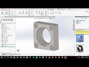How to design Square flange in solidworks