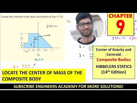 Centroid of Composite bodies, areas or Shapes | Chapter 9 ( Hibbeler Statics 14th) Engineers Academy