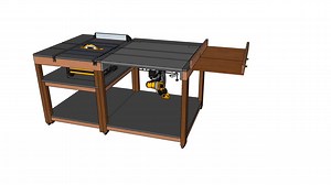 Mobile Miter Saw and Table Saw Build Plans, DIY Workshop Blueprints, Sketchup 3D Model - Etsy