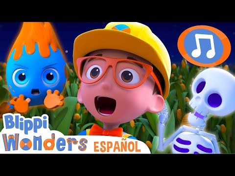 Escondite de Halloween 🎵 Blippi Español - Canciones para niños (compilación de 10 minutos)