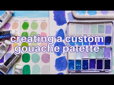 colour mixing with gouache | making a custom gouache palette