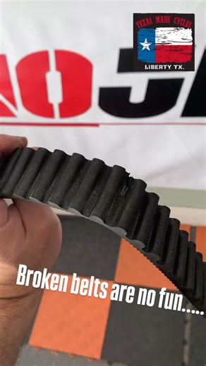 21 reactions | Broken belts are not fun…. We caught this belt just in time before it put this customer in a bad spot. #texasmadecycles #harleydavidson #softail | Texas Made Cycles | Facebook