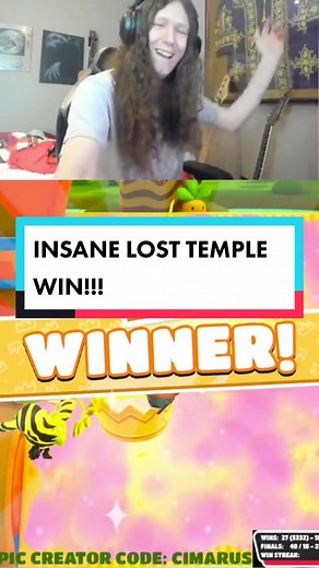 Insane Lost Temple Win in Fall Guys Gameplay