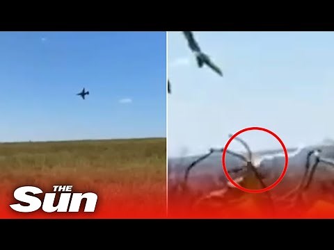 Ukraine shoot Russian Su-25 fighter jet out of the sky with Anti-Aircraft Defence System